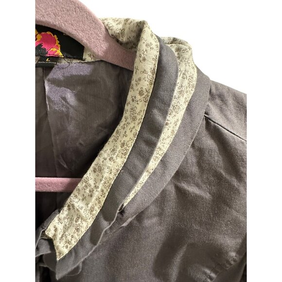 π 2/$30 π Vintage Button-Up Short Sleeve Blazer Jacket Floral Collar & Pockets - Picture 4 of 10